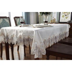 居心地の良い田舎風の刺繍テーブルクロステーブルクロス